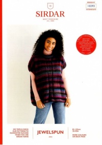 Knitting Pattern - Sirdar 10293 - Jewelspun Aran - Poncho